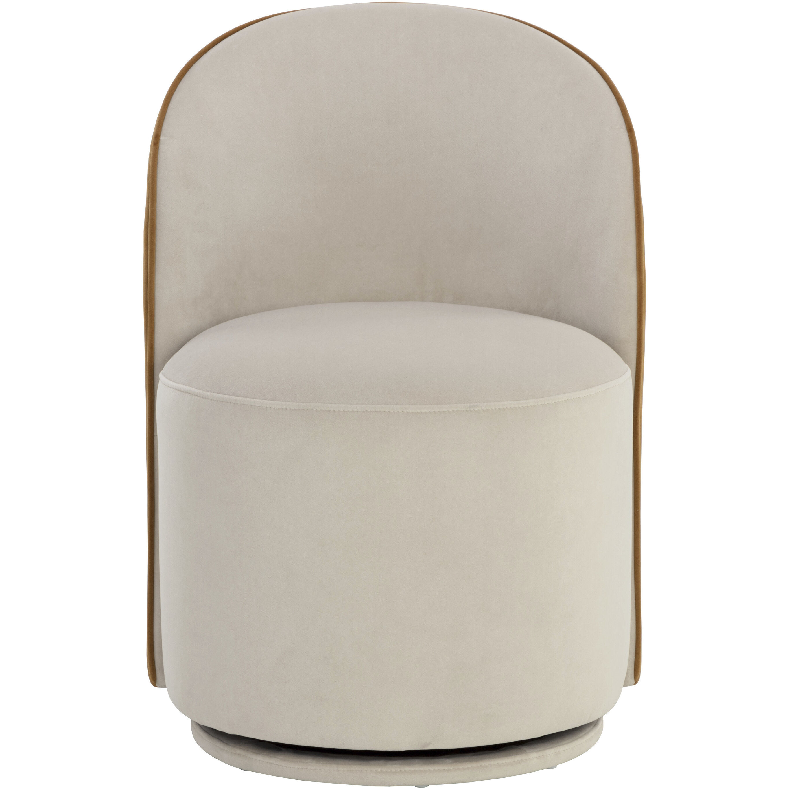 Cavoli Meg Taupe / Meg Gold Swivel Dining Chair